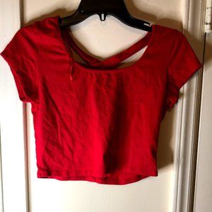 Red Crop Top Large